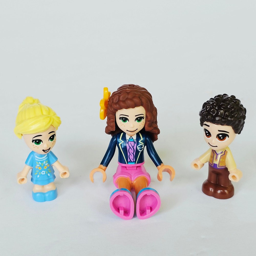 Lego Friends Style Mini Doll Hair Replacement Pieces Blonde Brown Curly Lot 3pc